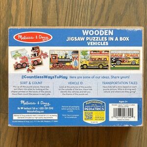 Melissa & Doug Wooden Vehicle Puzzle Set